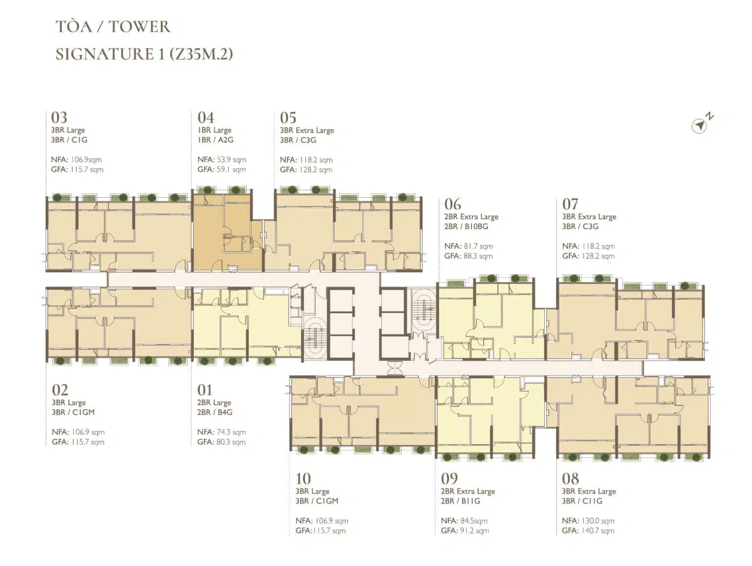 Mặt bằng toà S1 tầng 13