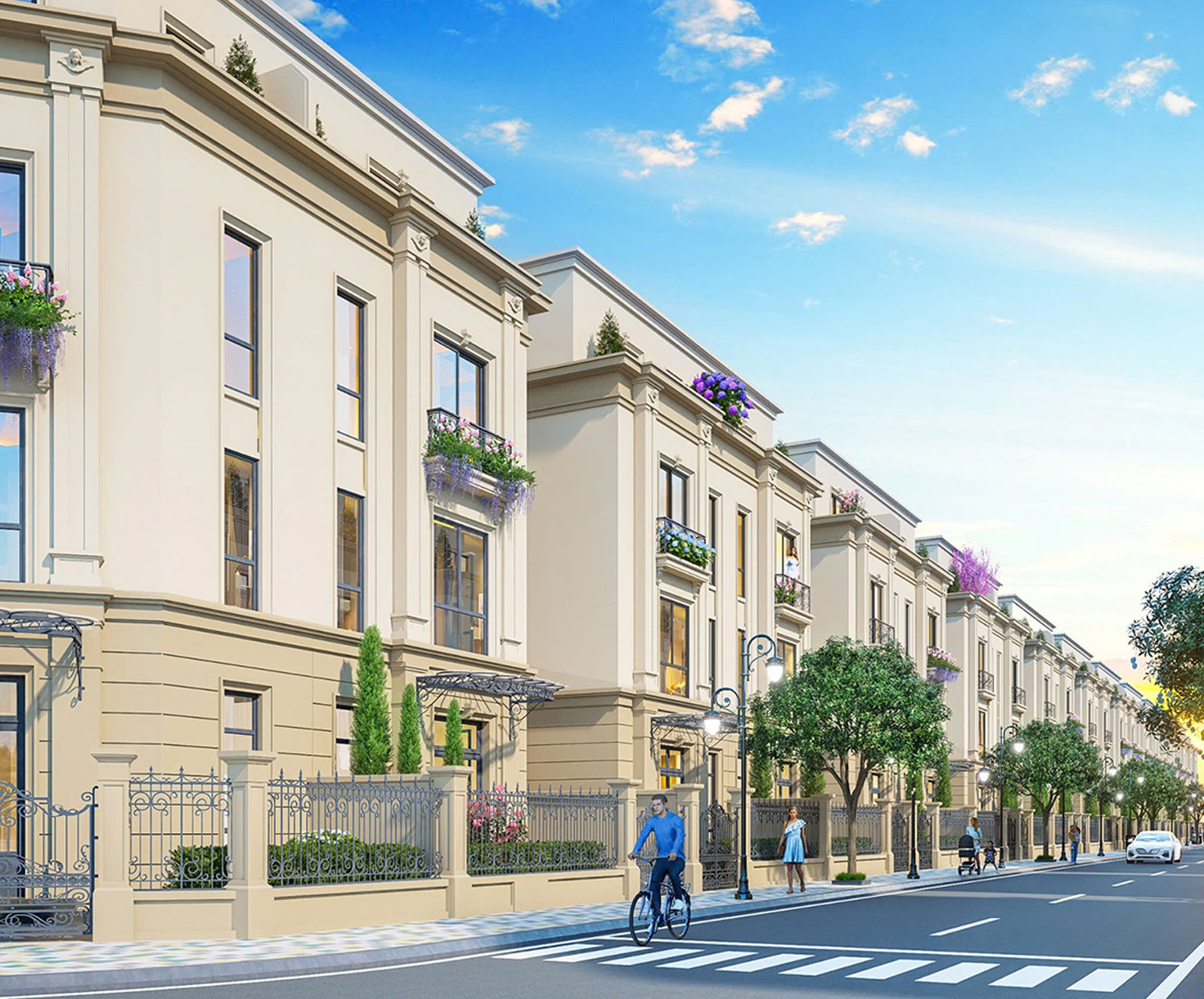 Kiến trúc đối xứng, bề thế Tân cổ điển Pháp