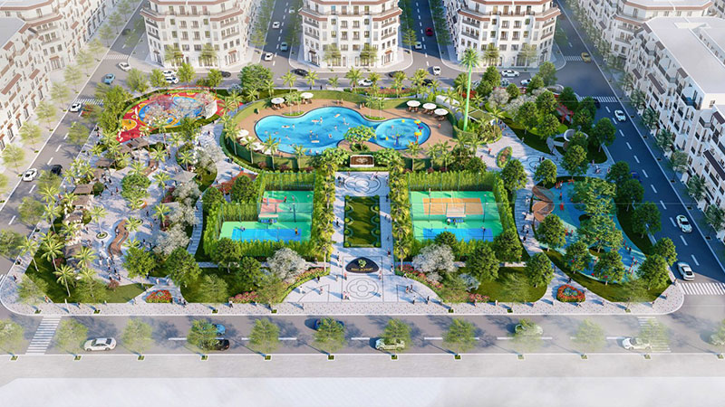 Khám phá Hệ thống công viên Vinhomes Global Gate Cổ Loa Công viên Tropical Oasis Park