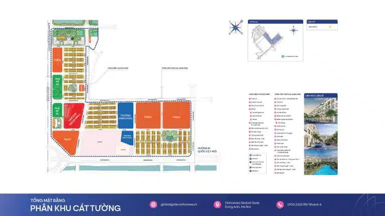 Mặt bằng Phân khu Cát Tường Vinhomes Cổ Loa